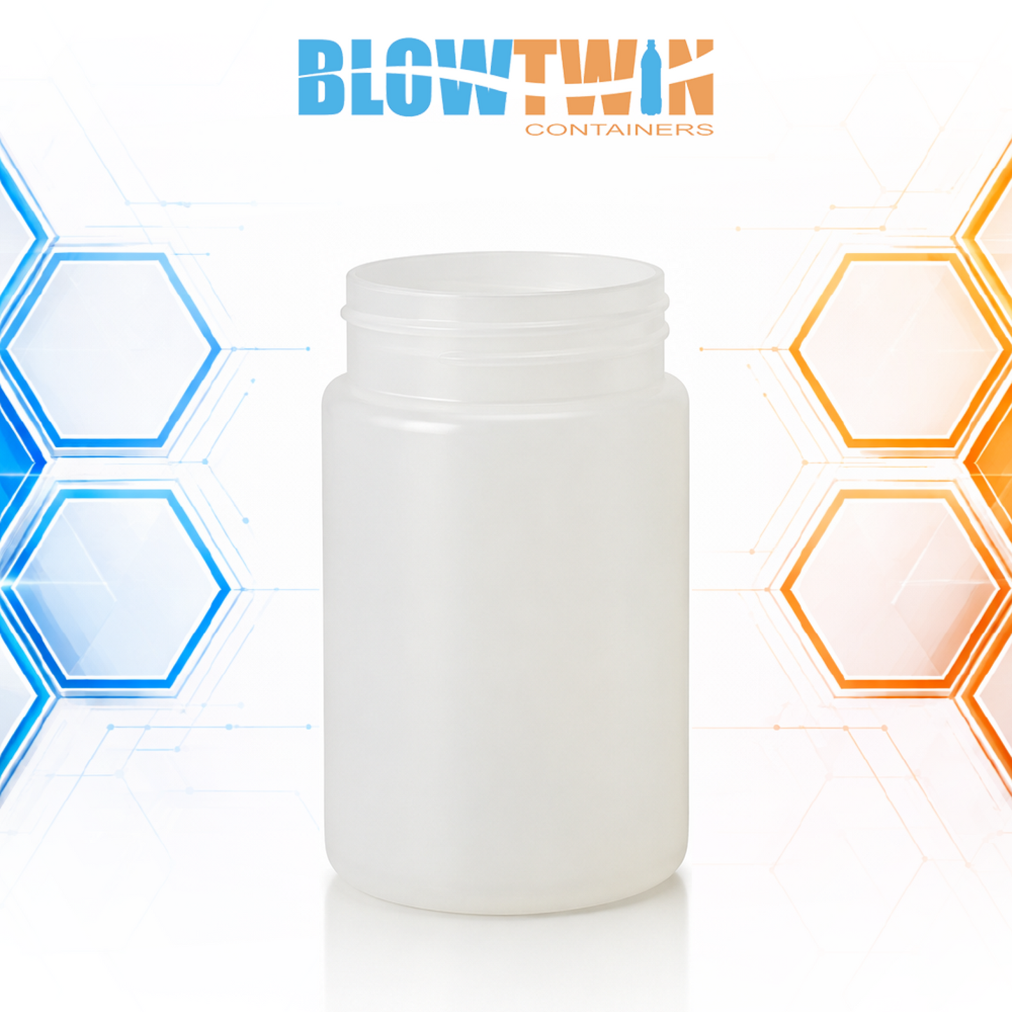 10oz Natural HDPE Jar bottle 63-485 neck finish
