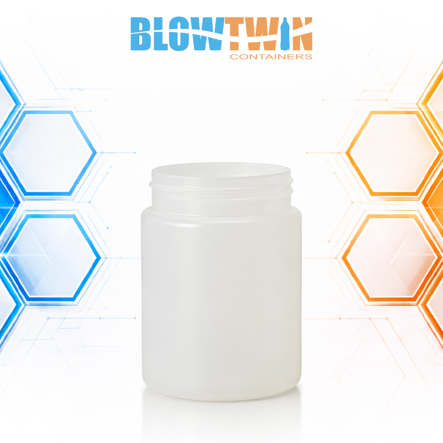 8oz Natural HDPE Jar bottle 63-485 neck finish