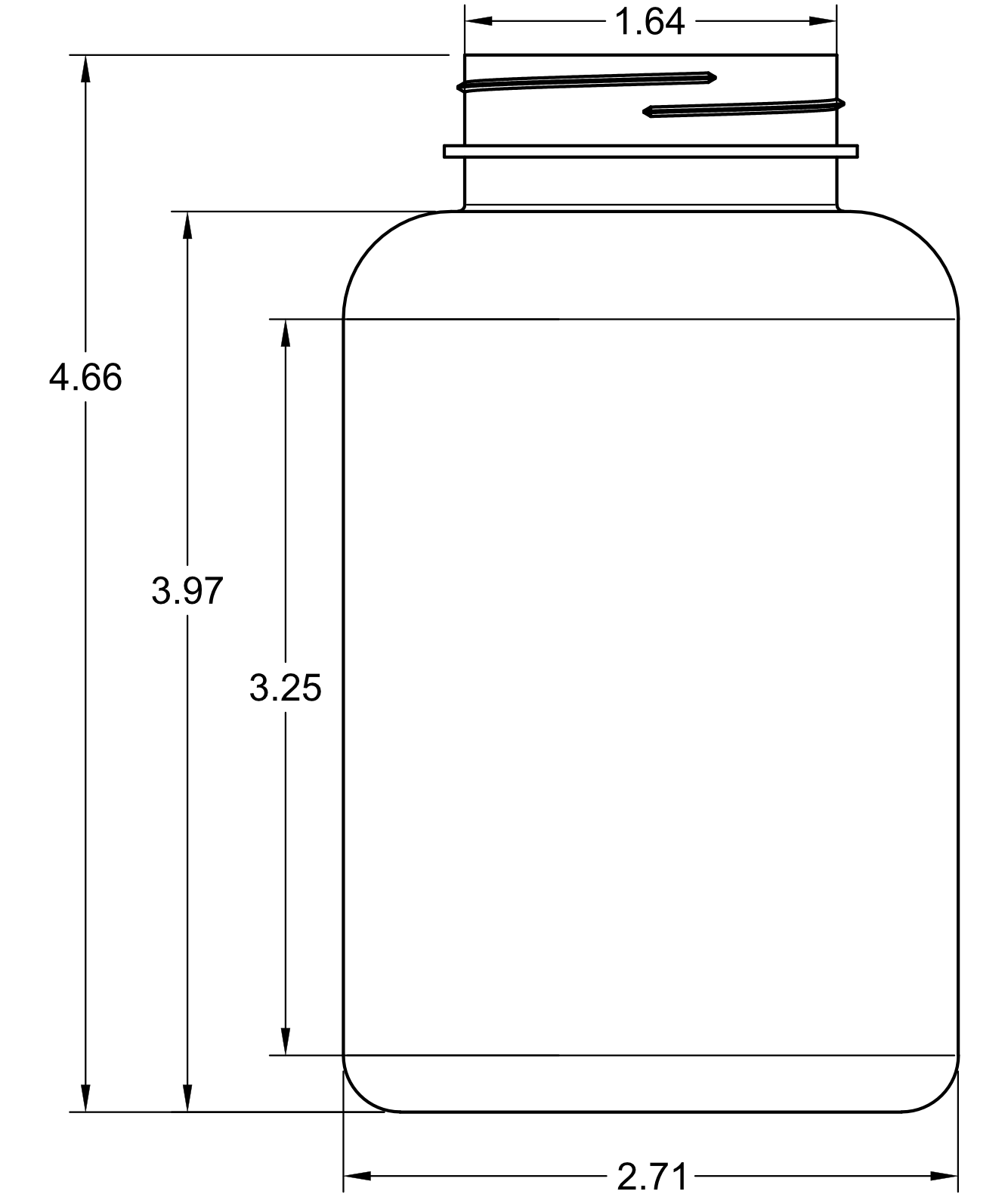 300cc PET Packer Bottle – 45/400 Neck Finish