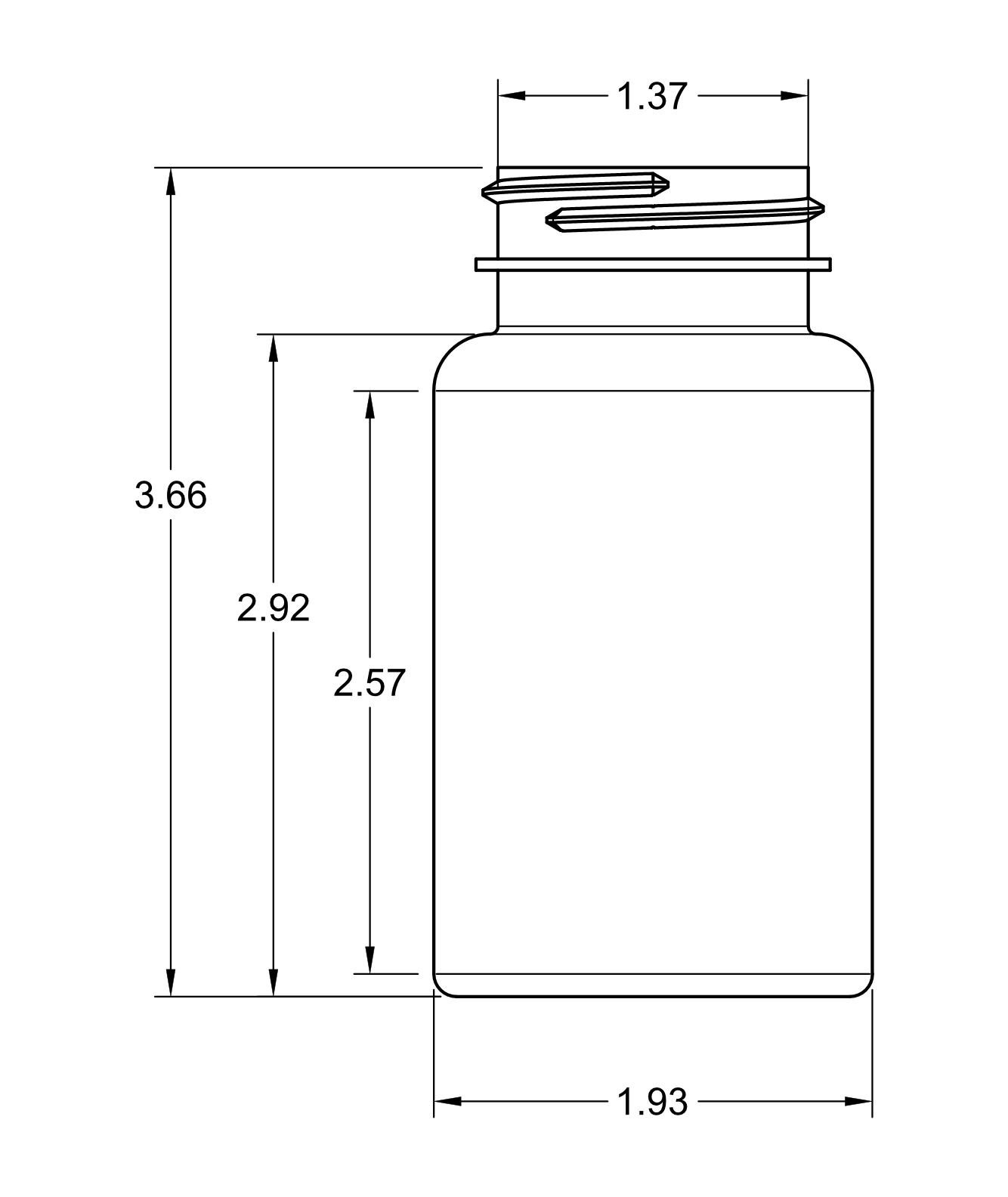 120cc PET Packer Bottle – 38/400 Neck Finish (Heavy Weight)