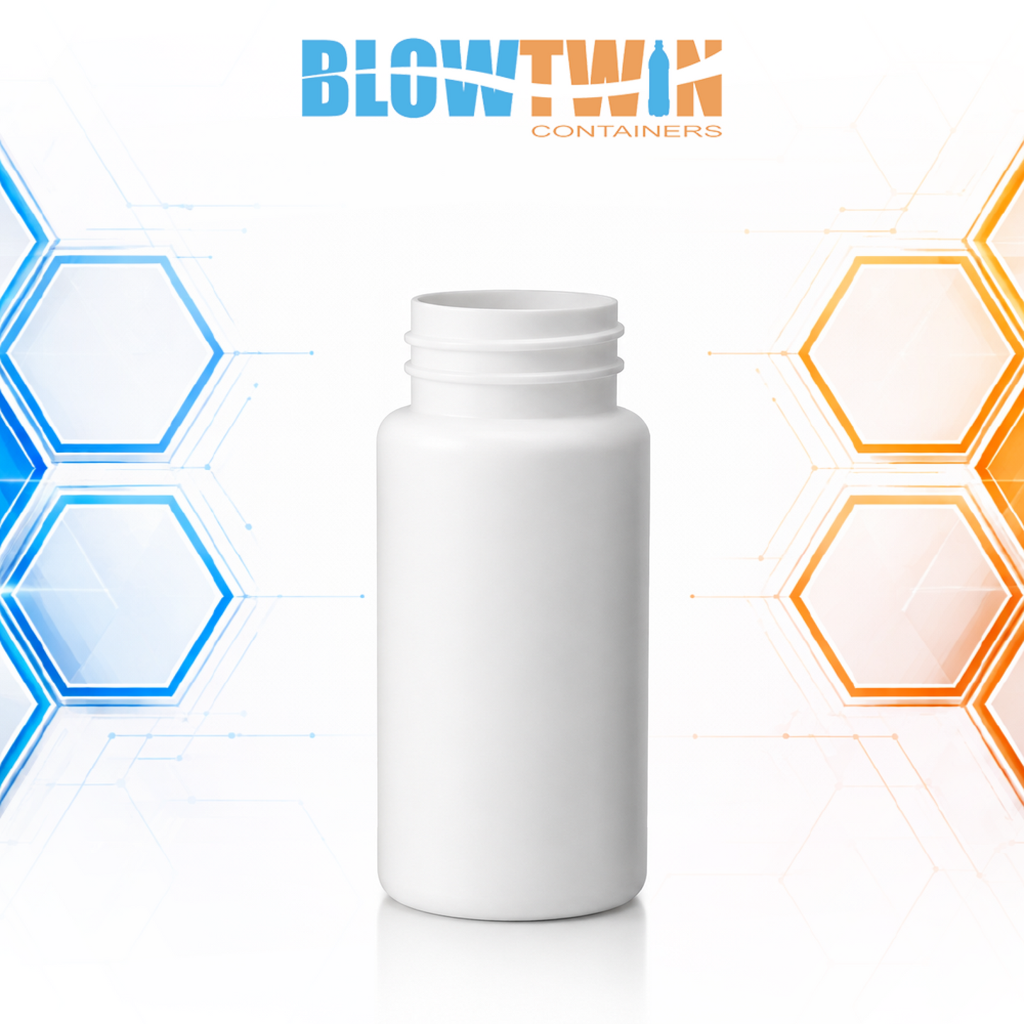 150cc White Tall HDPE pill packer bottle 38-400 neck finish