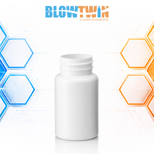 150cc White HDPE pill packer bottle 38-400 neck finish