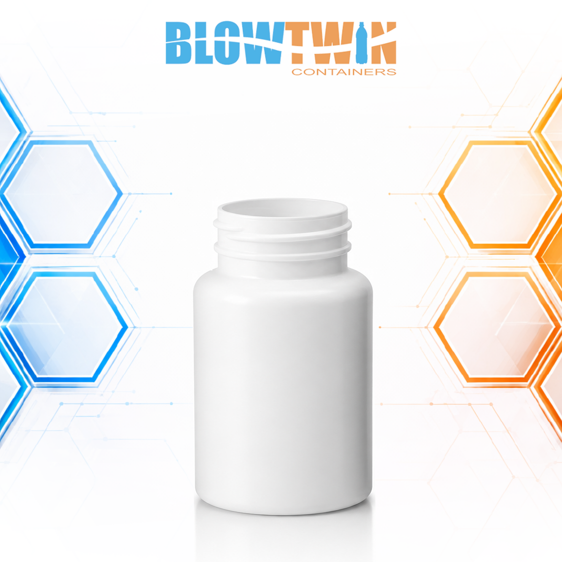 175cc White HDPE pill packer bottle 38-400 neck finish