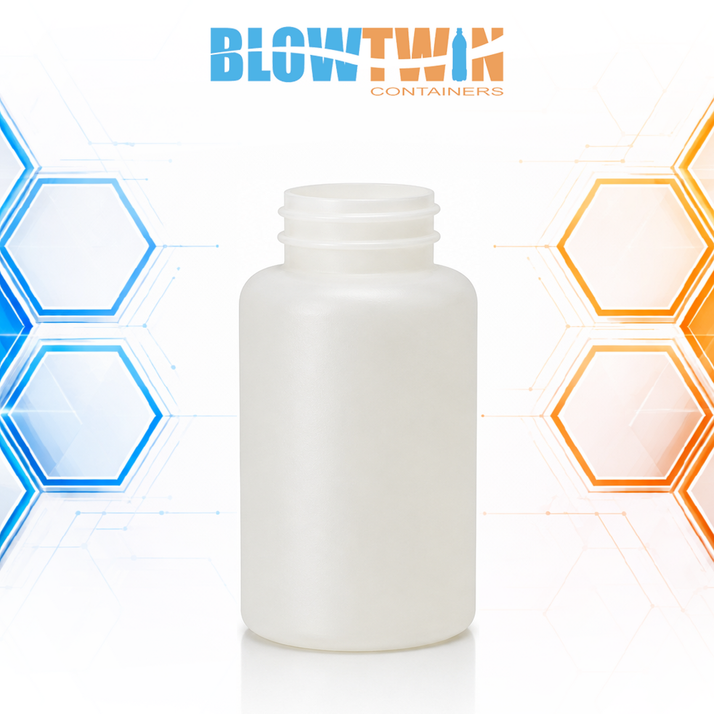 200cc Natural HDPE pill packer bottle 38-400 neck finish