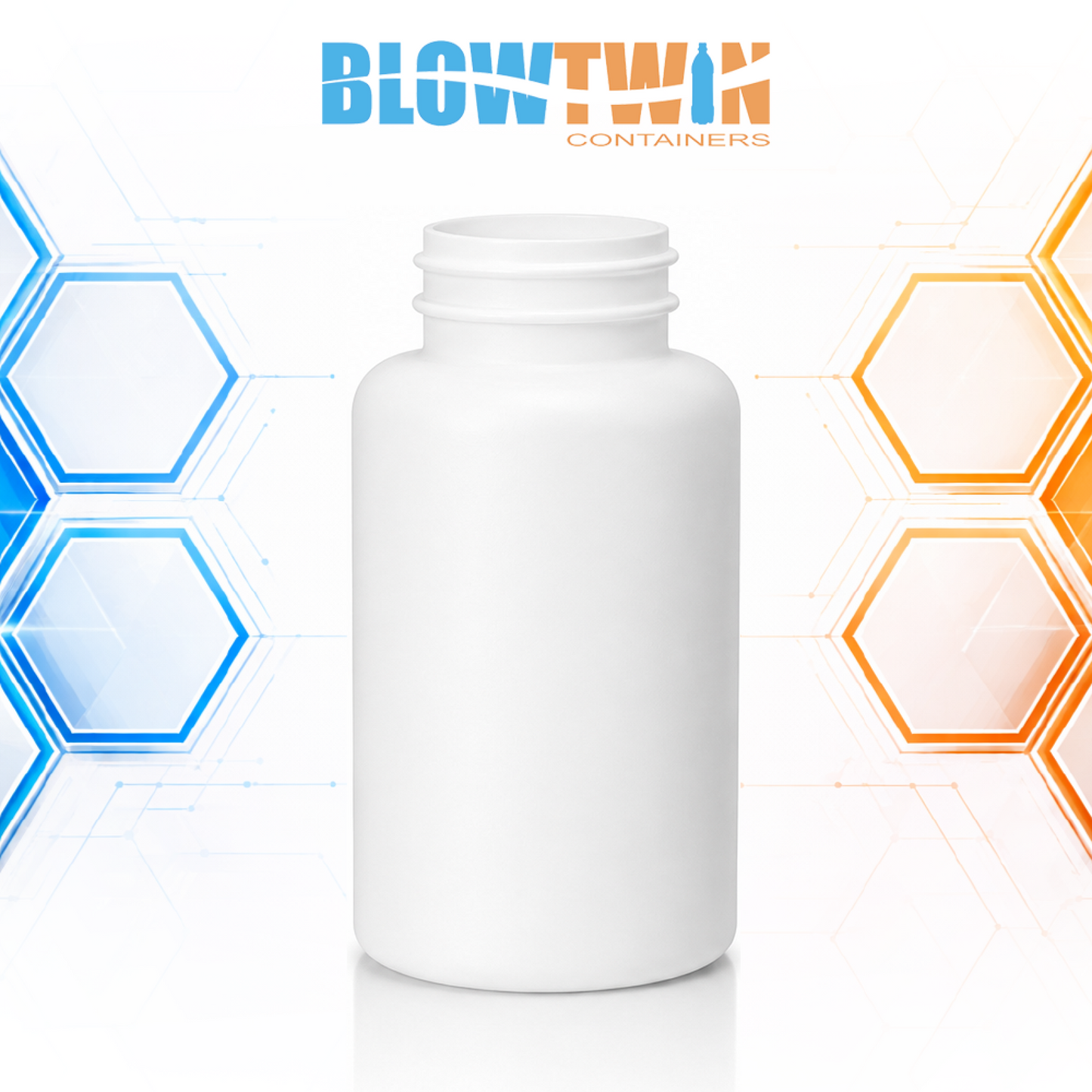250cc White HDPE pill packer bottle 38-400 neck finish