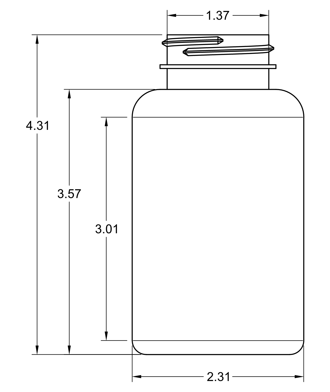 200cc PET Packer Bottle – 38/400 Neck Finish (Heavy Weight)